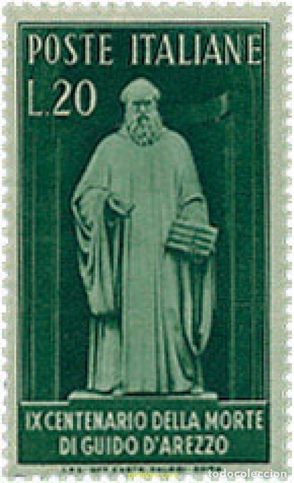 Sellos: 124320 MNH ITALIA 1950 900 ANIVERSARIO DE LA MUERTE DE GUIDO D'AREZZO
