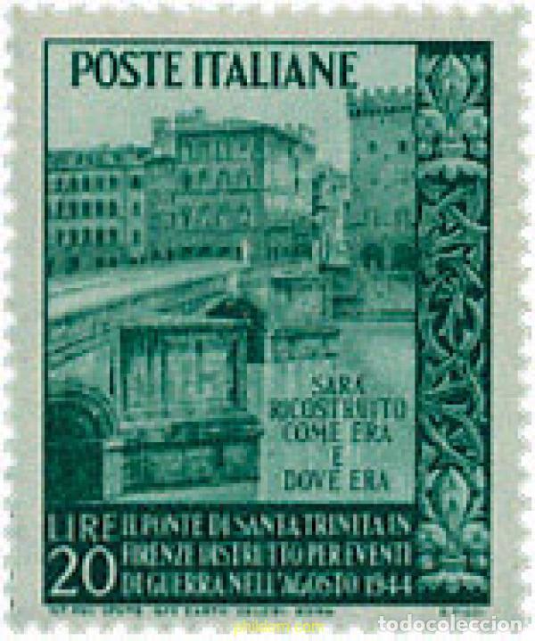 Sellos: 124309 MNH ITALIA 1949 RECONSTRUCCION DEL PUENTE DE LA SANTA TRINIDAD EN FLORENCIA