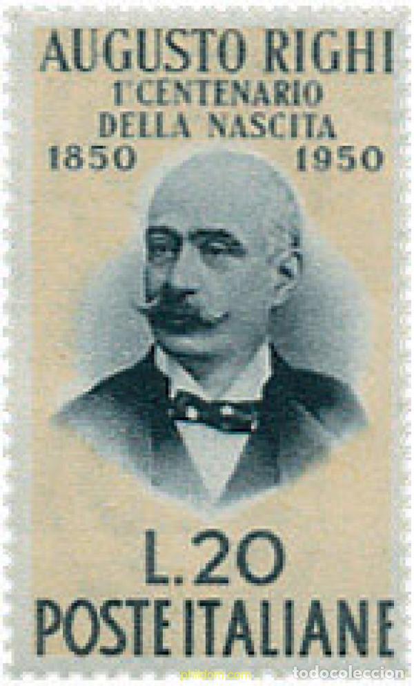 Sellos: 124324 MNH ITALIA 1950 CENTENARIO DEL NACIMIENTO DE AUGUSTO RIGHI