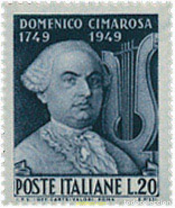 Sellos: 124312 MNH ITALIA 1949 200 ANIVERSARIO DEL NACIMIENTO DE DOMENICO CIMAROSA