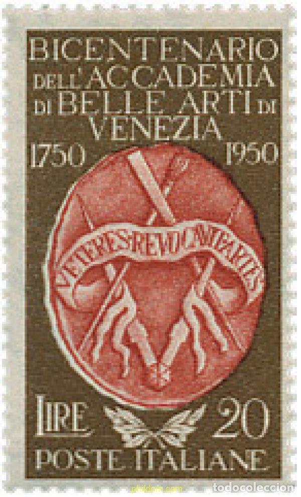 Briefmarken: 330183 HINGED ITALIA 1950 200 A&Ntilde;OS DE LA ACADEMIA DE BELLAS ARTES DE VENECIA