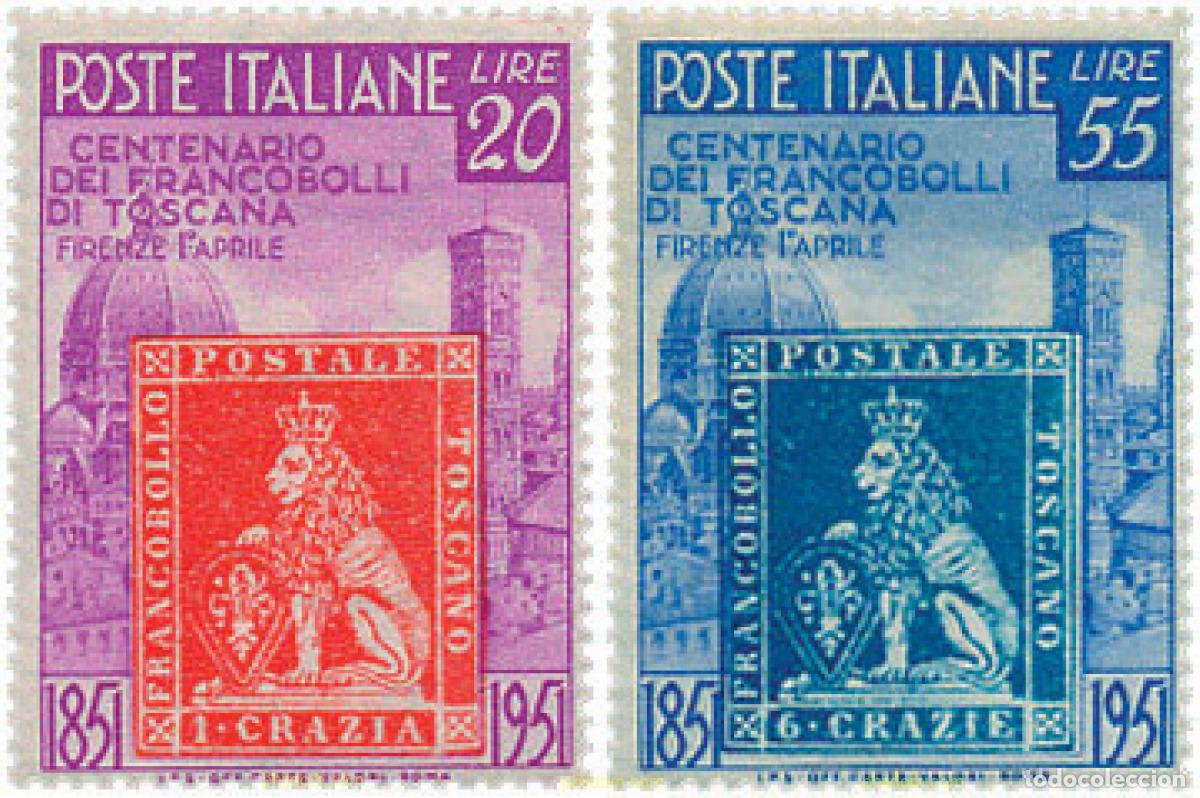 Timbres: 124329 MNH ITALIA 1951 CENTENARIO DEL SELLO DE TOSCANA