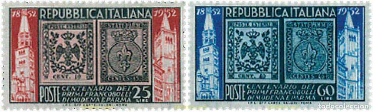 Timbres: 124358 MNH ITALIA 1952 CENTENARIO DEL SELLO DE MODENA Y PARMA