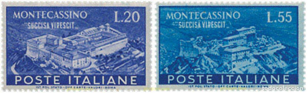 Francobolli: 330190 HINGED ITALIA 1951 RECONSTRUCCION DE LA ABADIA DE MONTE CASSINO