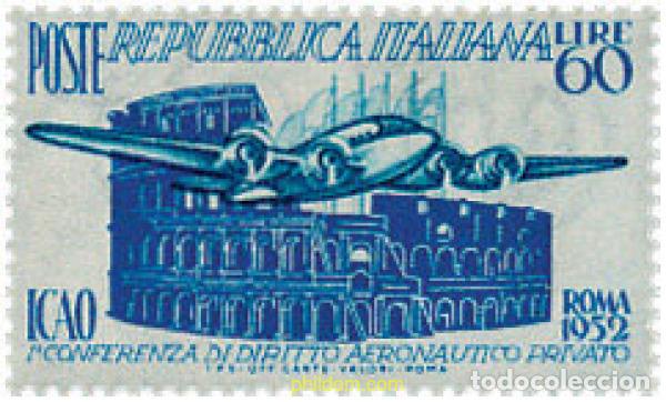 Francobolli: 124382 MNH ITALIA 1952 CONFERENCIA SOBRE DERECHO AERONAUTICO PRIVADO