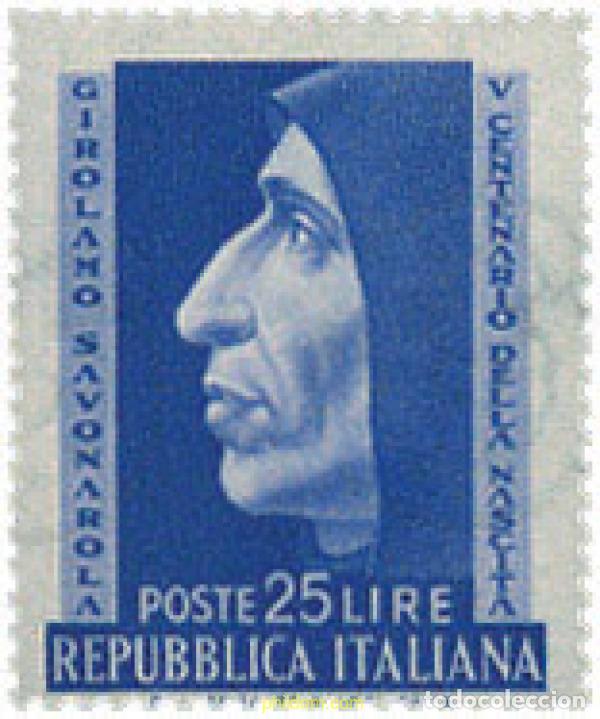 Francobolli: 277469 MNH ITALIA 1952 500 ANIVERSARIO DEL NACIMIENTO DE GIROLAMO SAVONAROLA