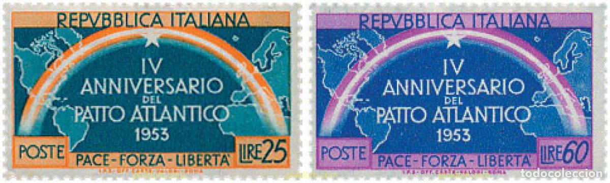 Timbres: 330225 HINGED ITALIA 1953 4 ANIVERSARIO DEL TRATADO DE LA OTAN