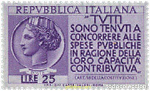 Timbres: 124416 MNH ITALIA 1954 CAMPA&Ntilde;A DE SENSIBILIZACION DEL CONTRIBUYENTE