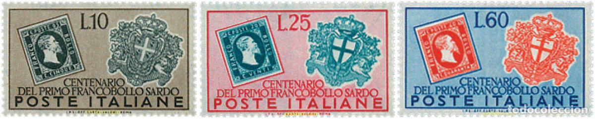 Timbres: 330222 HINGED ITALIA 1951 CENTENARIO DEL SELLO DE CERDE&Ntilde;A