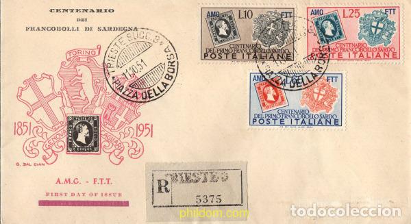 Timbres: 440166 MNH ITALIA 1951 CENTENARIO DEL SELLO DE CERDE&Ntilde;A