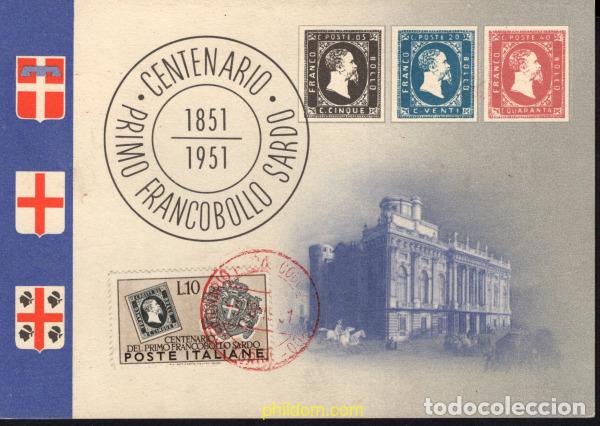 Timbres: 686595 MNH ITALIA 1951 CENTENARIO DEL SELLO DE CERDE&Ntilde;A