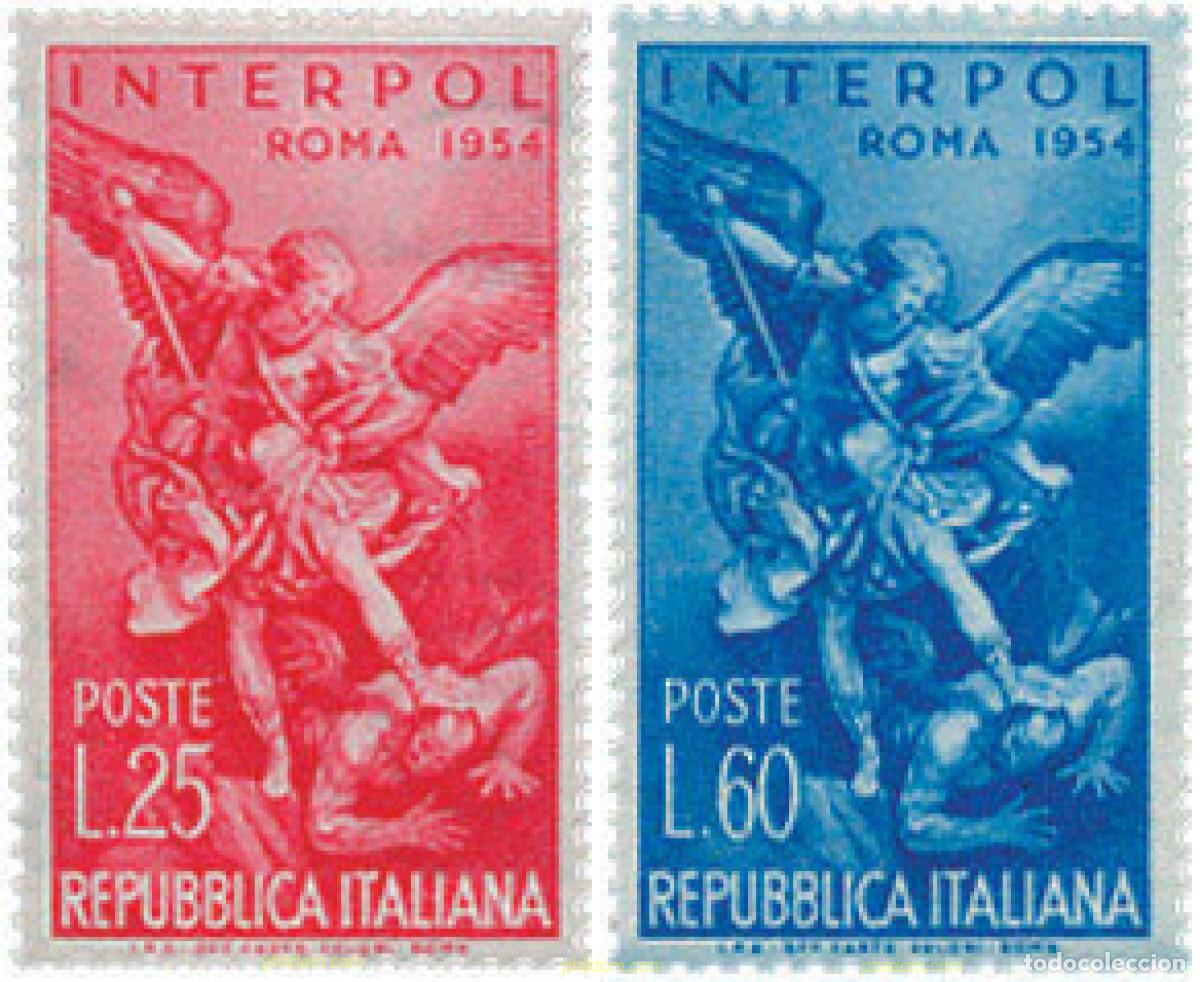 Timbres: 124419 MNH ITALIA 1954 23 ASAMBLEA GENERAL DE LA INTERPOL