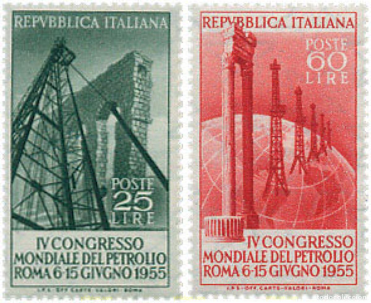 Sellos: 124428 MNH ITALIA 1955 4 CONGRESO MUNDIAL DEL PETROLEO