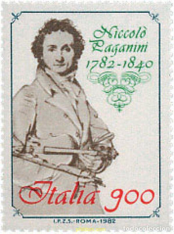 Selos: 124510 MNH ITALIA 1982 200 ANIVERSARIO DEL NACIMIENTO DE NICCOLO PAGANINI