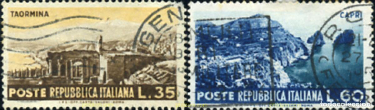 Sellos: 356133 USED ITALIA 1953 PAISAJES