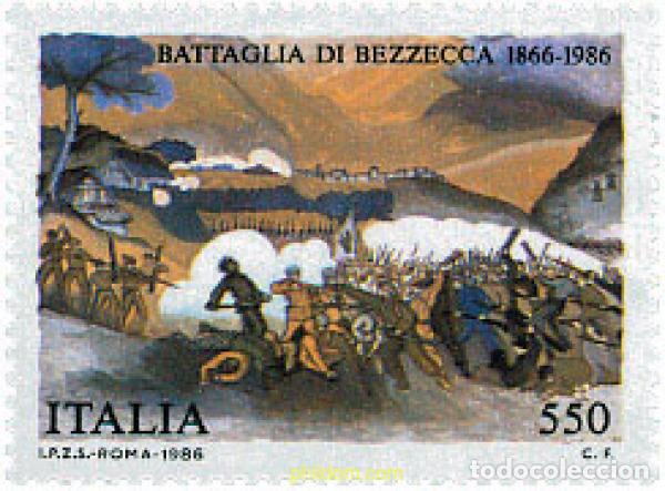 Sellos: 124595 MNH ITALIA 1986 120 A&Ntilde;OS DE LA BATALLA DE BEZZECCA