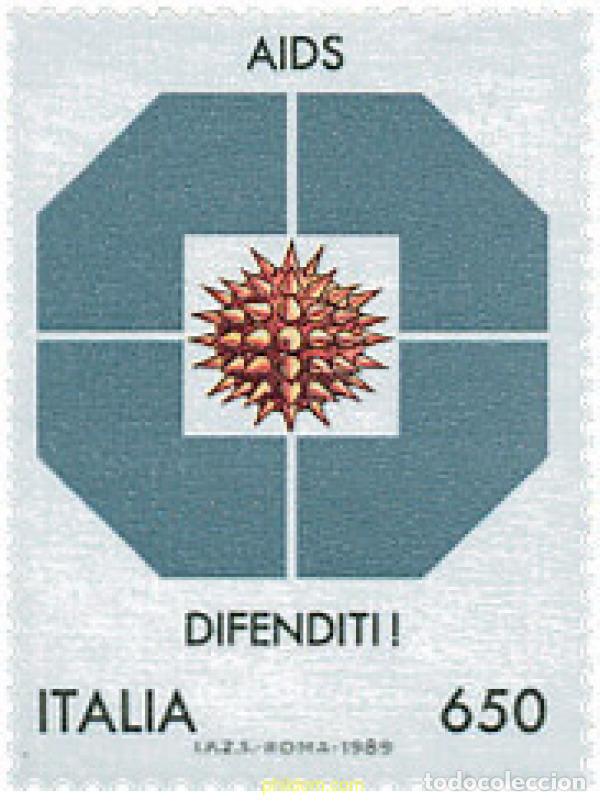Sellos: 124635 MNH ITALIA 1989 LUCHA CONTRA EL SIDA