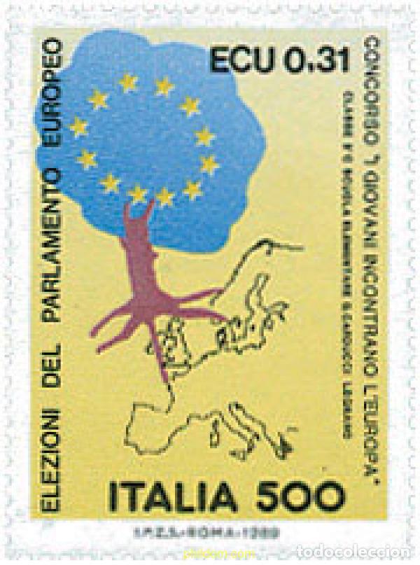Sellos: 124643 MNH ITALIA 1989 3 ELECCIONES AL PARLAMENTO EUROPEO