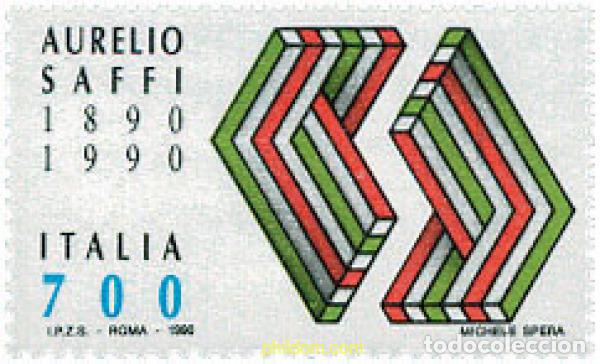 Sellos: 124656 MNH ITALIA 1990 CENTENARIO DE LA MUERTE DE AURELIO SAFFI