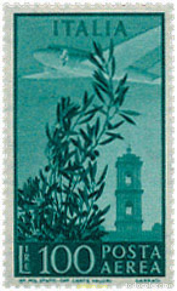 Sellos: 661857 MNH ITALIA 1955 AVION SOBREVOLANDO UN CAMPANARIO