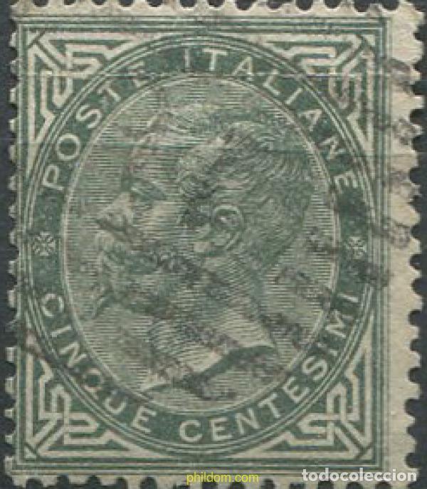 Sellos: 673710 USED ITALIA 1863 REY VICTOR EMANUEL II