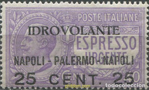 Sellos: 595514 HINGED ITALIA 1917 PRUEBAS DE CORREO AEREO ENTRE TURIN Y ROMA