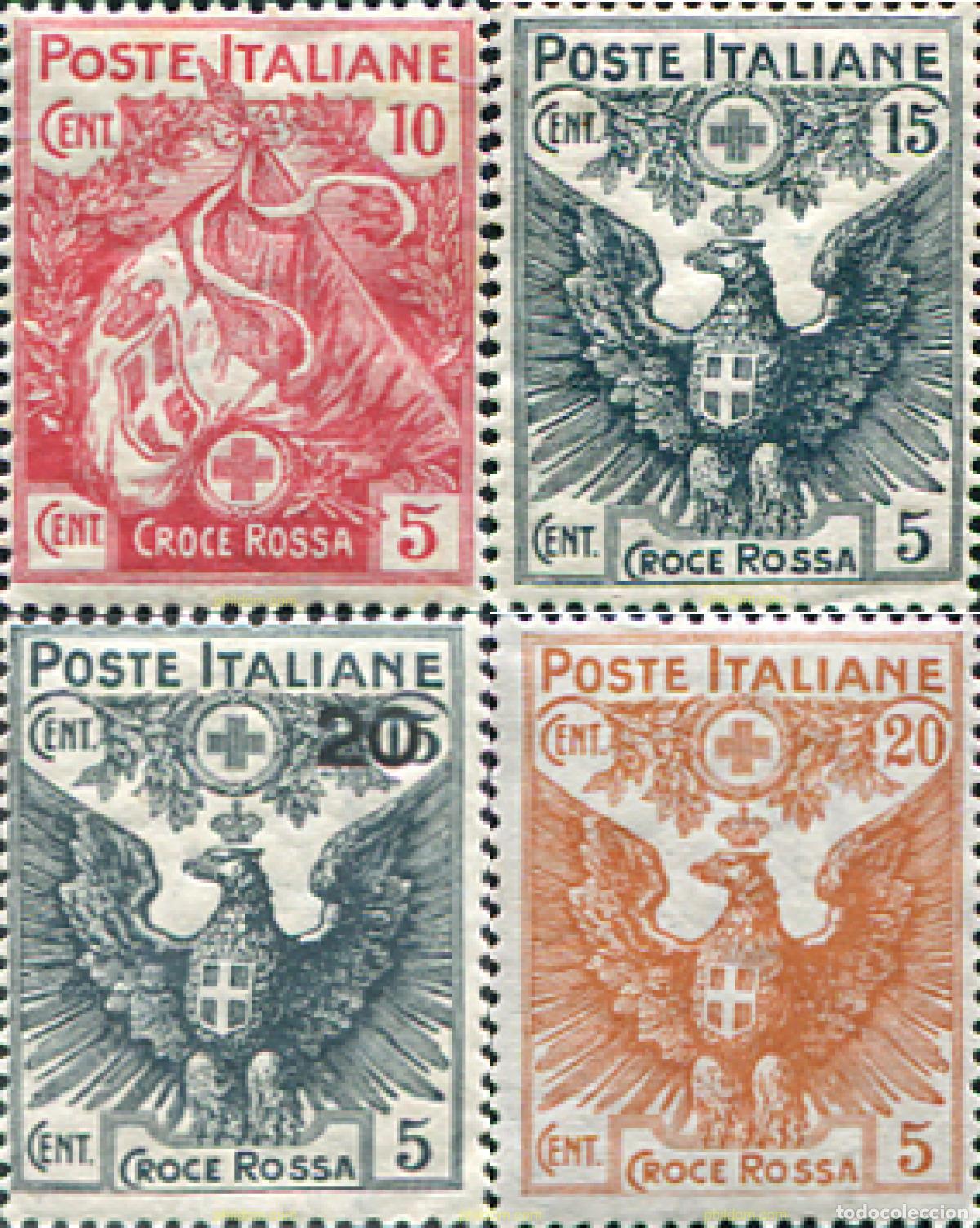 Sellos: 616171 HINGED ITALIA 1915 SELLOS PARA LA CRUZ ROJA