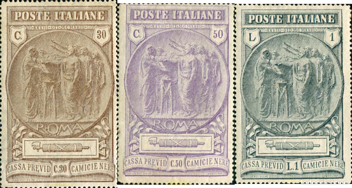 Sellos: 329573 HINGED ITALIA 1923 FONDO PRO &rdquo;CAMISAS NEGRAS&rdquo;
