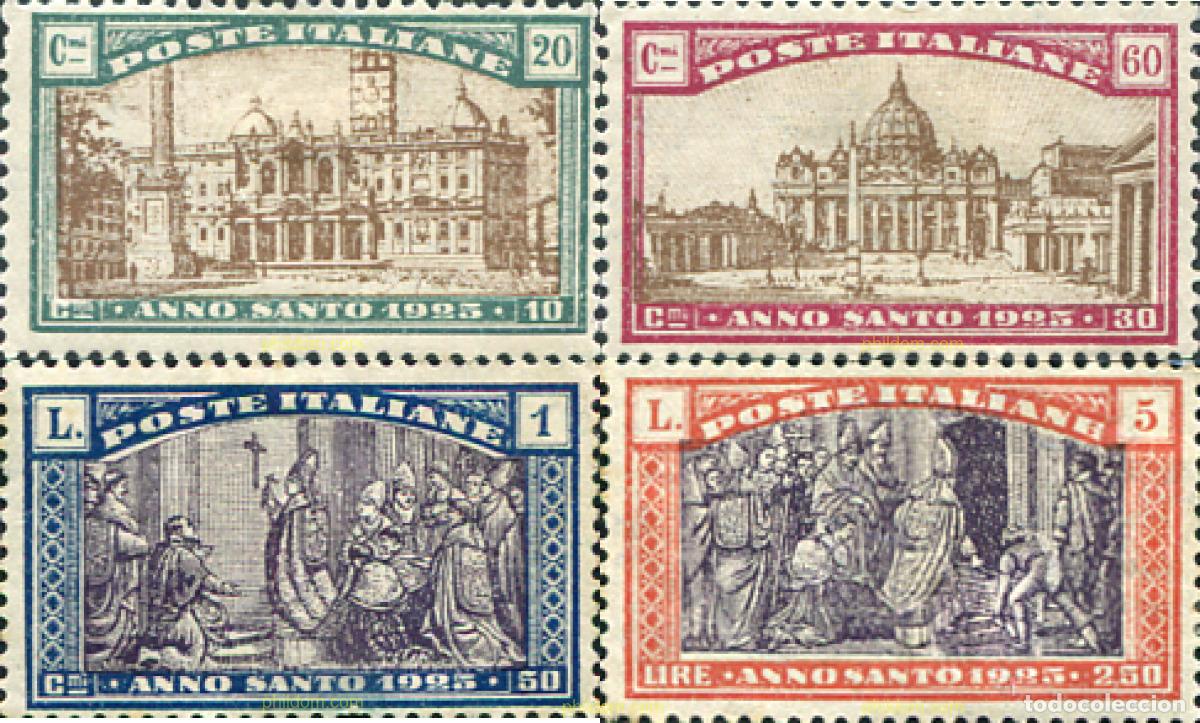 Sellos: 616175 HINGED ITALIA 1924 SELLOS CONMEMORATIVOS DEL A&Ntilde;O SANTO 1925