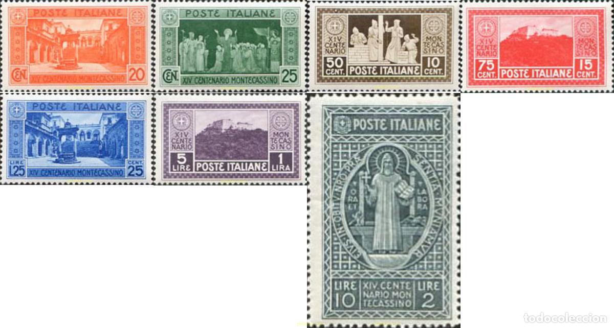 Sellos: 129536 MNH ITALIA 1929 ANIVERSARIO DE LA FUNDACION DE LA ABADIA MONTE CASINO