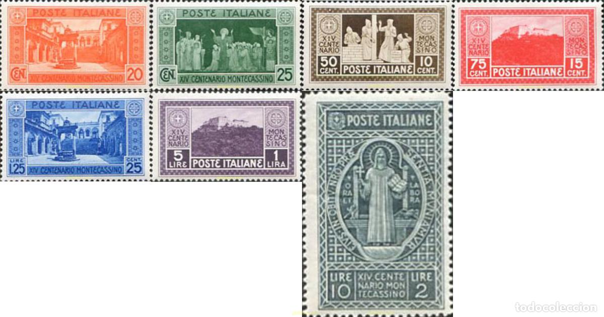 Sellos: 217092 HINGED ITALIA 1929 ANIVERSARIO DE LA FUNDACION DE LA ABADIA MONTE CASINO