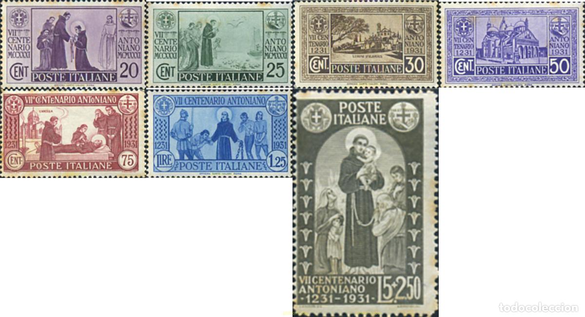 Sellos: 129547 MNH ITALIA 1931 700 ANIVERSARIO DE LA MUERTE DE SAN ANTONIO