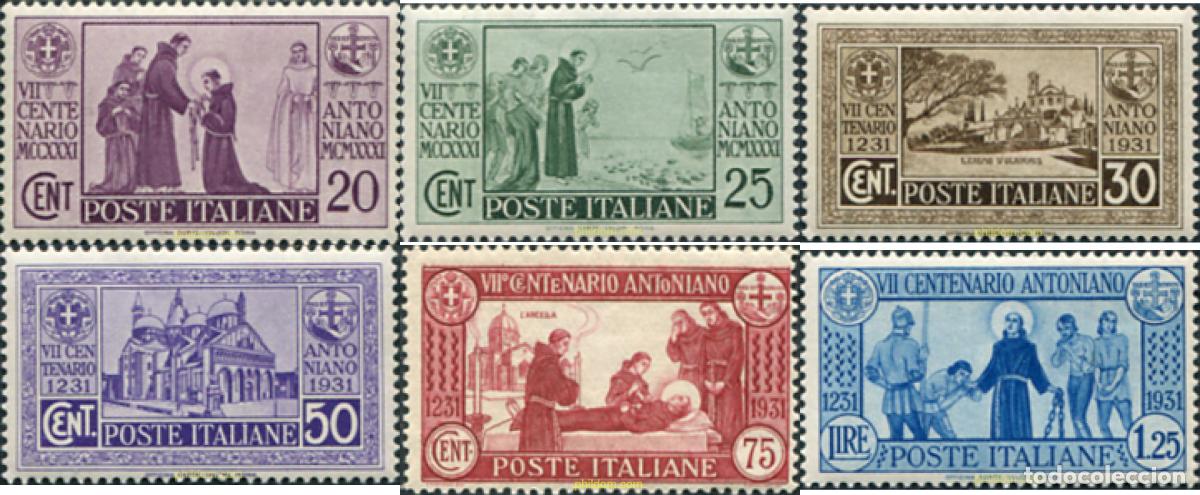 Sellos: 595246 MNH ITALIA 1931 700 ANIVERSARIO DE LA MUERTE DE SAN ANTONIO