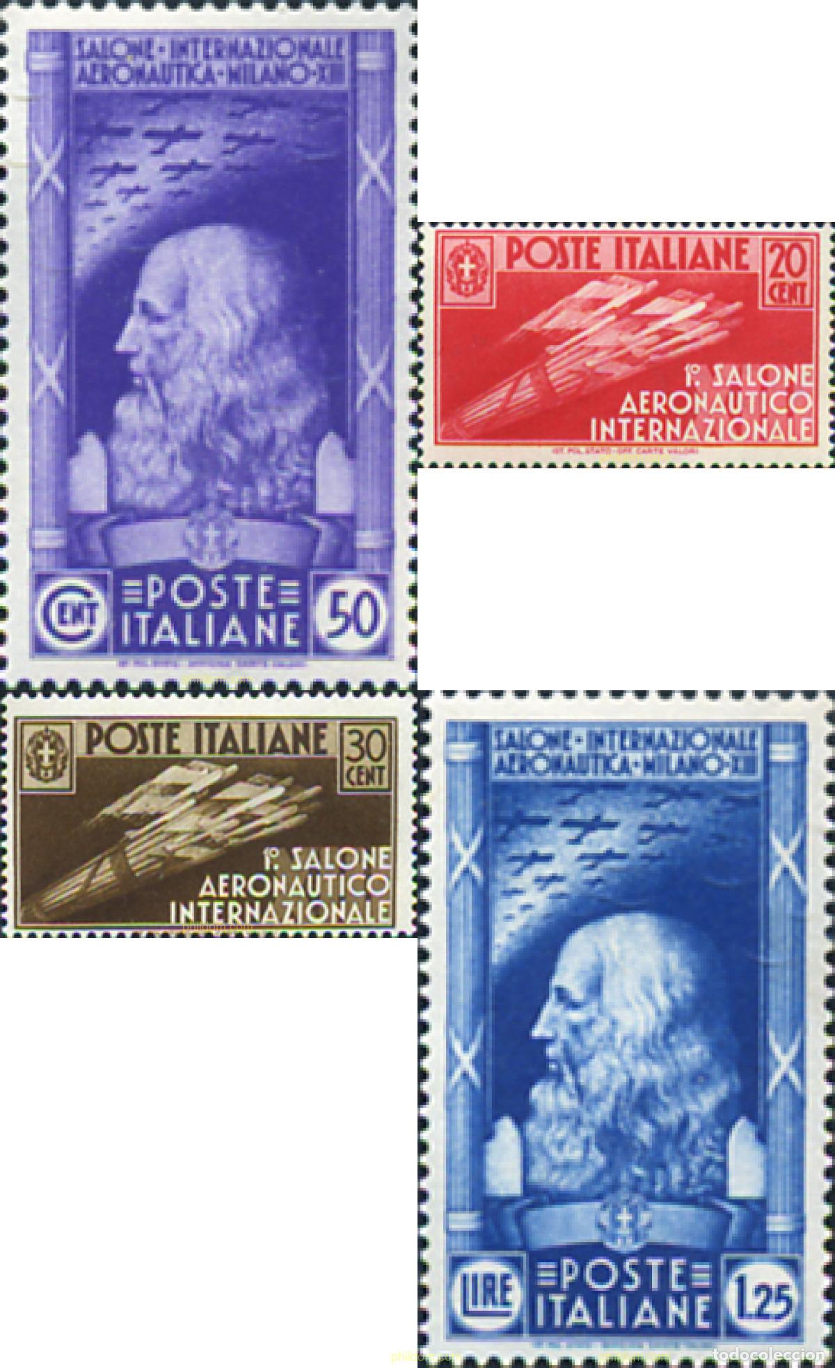 Sellos: 329603 HINGED ITALIA 1935 PRIMER SALON AERONAUTICO INTERNACIONAL EN MILAN