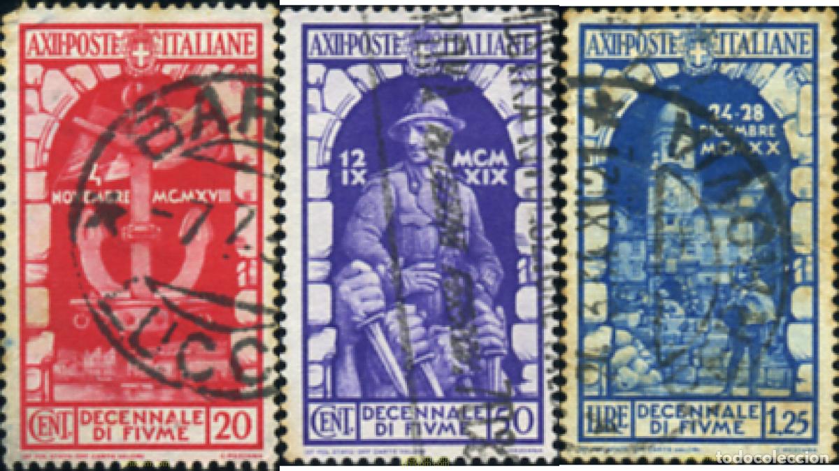 Sellos: 356126 USED ITALIA 1934 10 ANIVERSARIO DE LA UNION DE FIUME A ITALIA