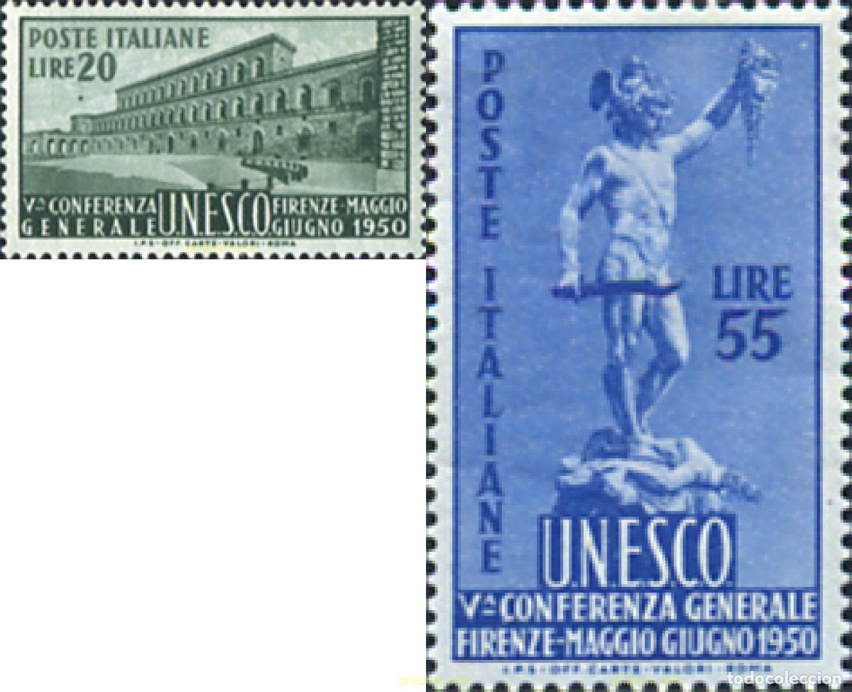 Sellos: 330180 HINGED ITALIA 1950 5 CONFERENCIA GENERAL DE LA UNESCO