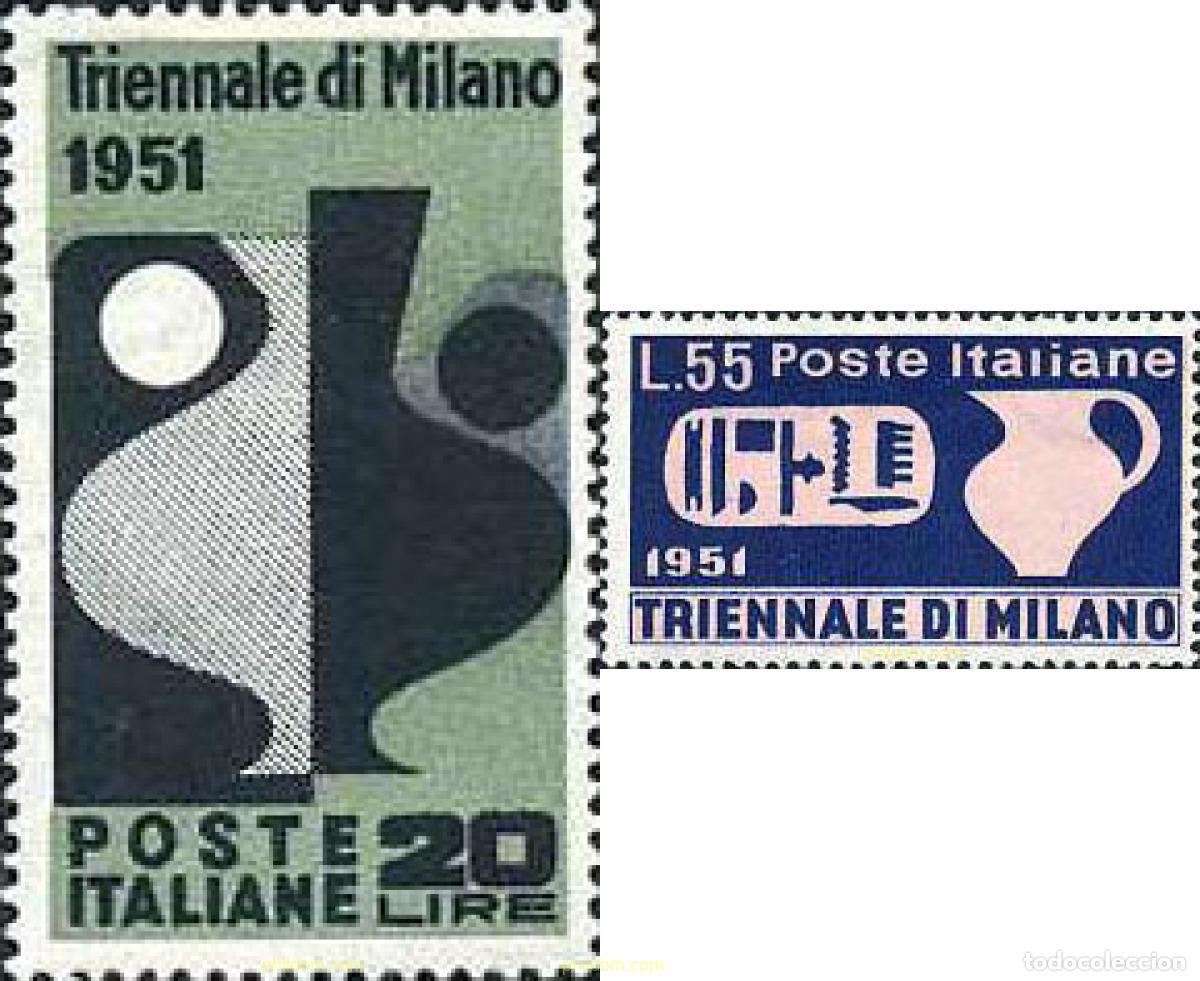 Sellos: 130352 HINGED ITALIA 1951 9 TRIENAL DE MILAN