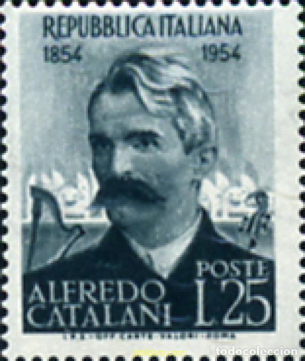 Sellos: 130366 MNH ITALIA 1954 100 ANIVERSARIO DEL NACIMIENTO DE ALFREDO CATALANI