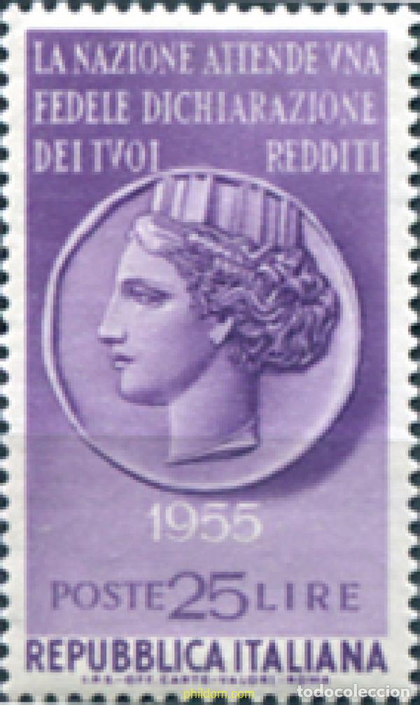 Sellos: 130370 MNH ITALIA 1955 LLAMAMIENTO DE CIVISMO AL CONTRIBUYENTE