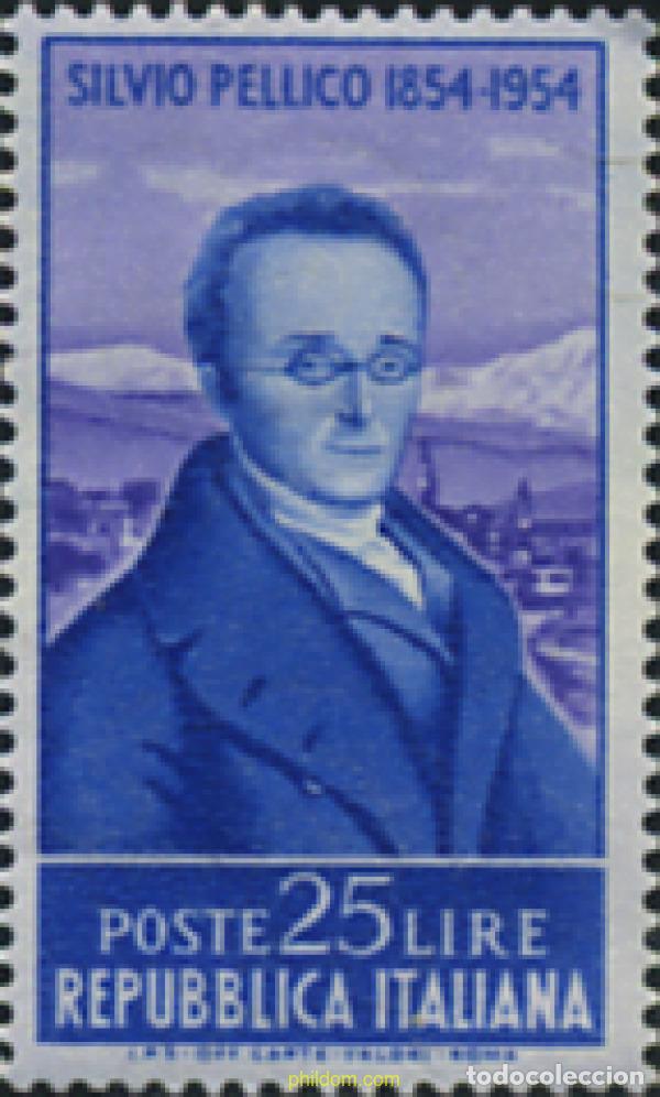 Sellos: 130368 MNH ITALIA 1955 100 ANIVERSARIO DE LA MUERTE DE SILVIO PELLICO