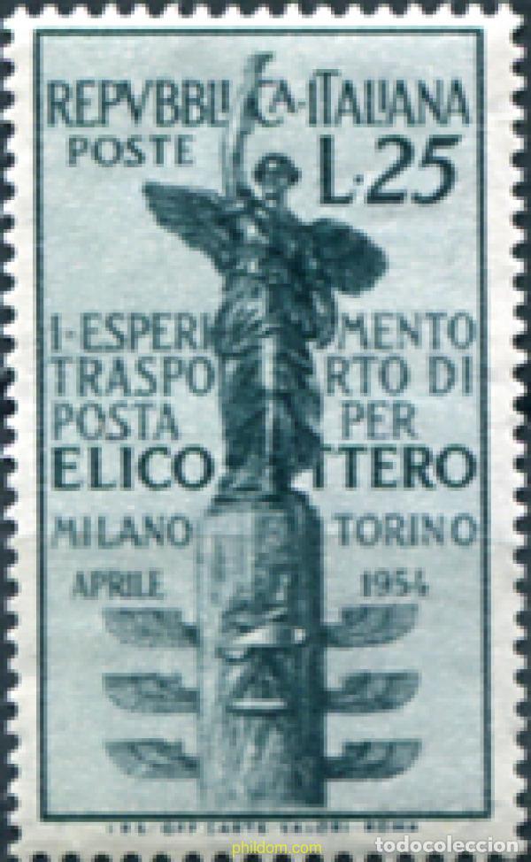 Sellos: 330309 HINGED ITALIA 1954 CORREO CON HELICOPTERO MILAN-TURIN
