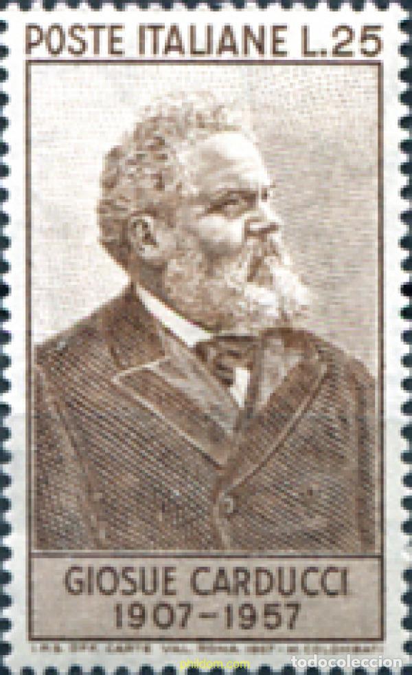 Sellos: 130452 MNH ITALIA 1957 50 ANIVERSARIO DE LA MUERTE DE GIOSUE CARDUCCI