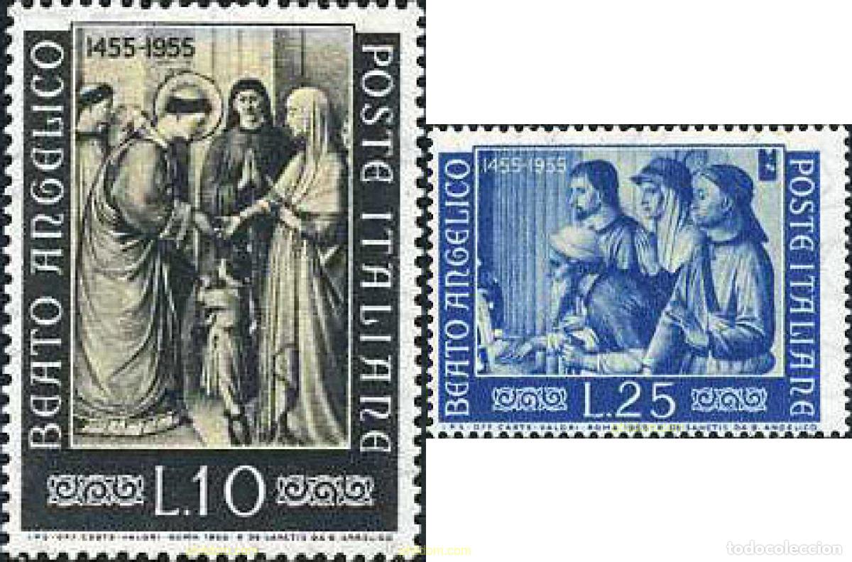 Sellos: 130436 MNH ITALIA 1955 5 CENTENARIO DE LA MUERTE DE FRAY ANGELICO