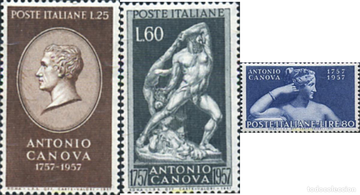 Sellos: 130451 MNH ITALIA 1957 BICENTENARIO DEL NACIMIENTO DE ANTONIO CANOVA