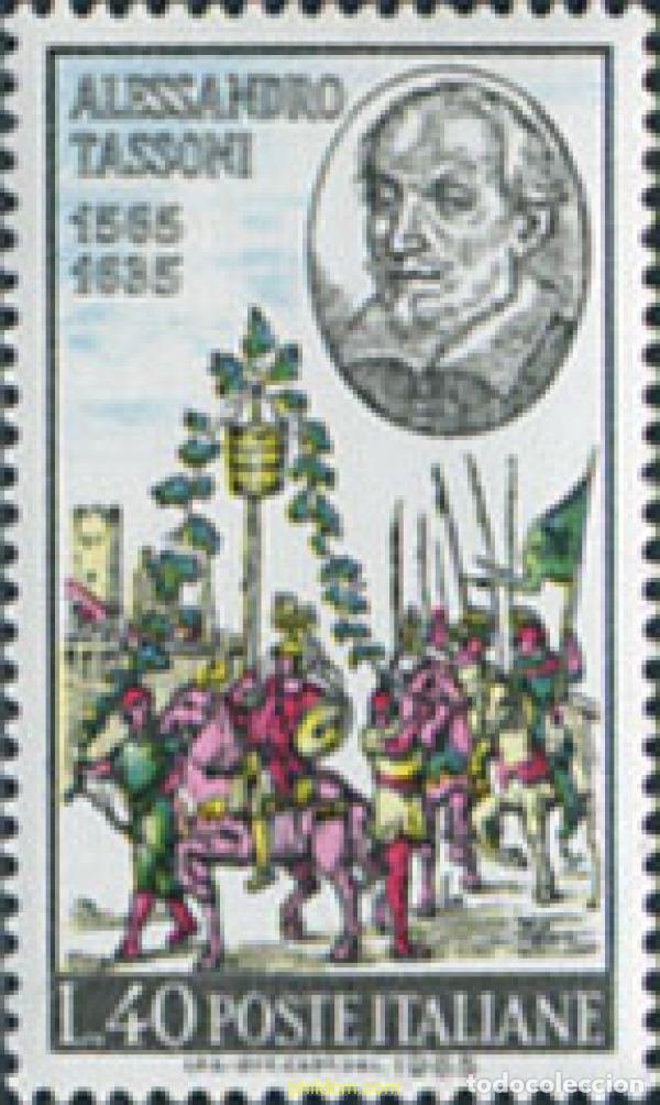 Sellos: 134775 MNH ITALIA 1965 4 CENTENARIO DEL NACIMIENTO DEL POETA ALESSANDRO TASSONI
