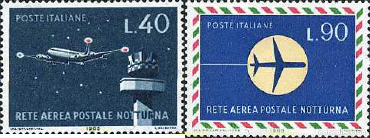 Sellos: 134778 MNH ITALIA 1965 INAGURACION DE LA RED AEREA NOCTURNA