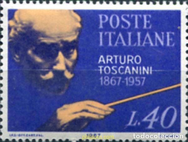 Sellos: 130728 MNH ITALIA 1967 CENTENARIO DEL NACIMIENTO DE ARTURO TOSCANINI