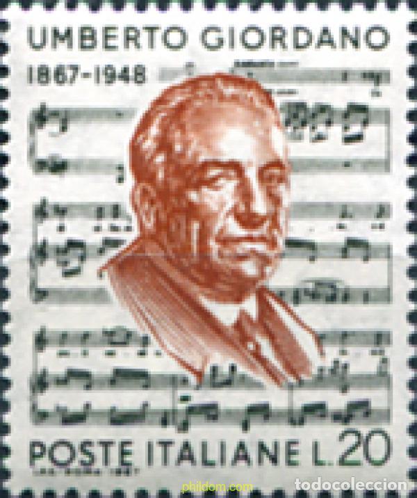 Sellos: 130735 MNH ITALIA 1967 CENTENARIO DEL NACIMIENTO DE UMBERTO GIORDANO