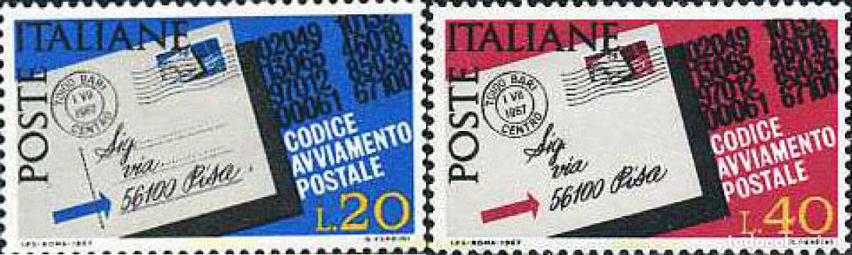 Sellos: 130732 MNH ITALIA 1967 CODIFICACION POSTAL