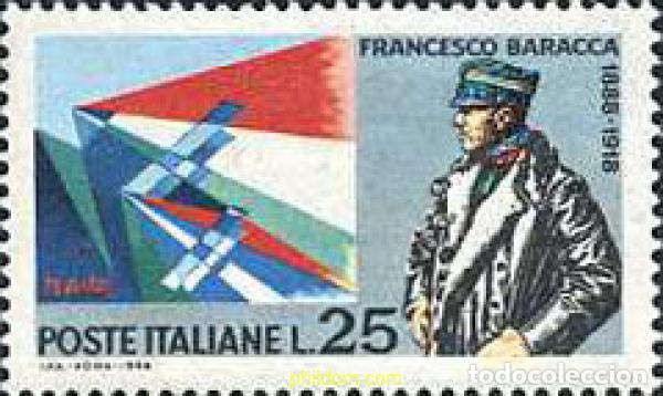 Sellos: 130760 MNH ITALIA 1968 50 ANIVERSARIO DE LA MUERTE DE FRANCESCO BARACCA